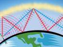 The US Air Force concept is aimed at improving long-distance radio communication, which currently relies on the ionosphere. [NOAA graphic]